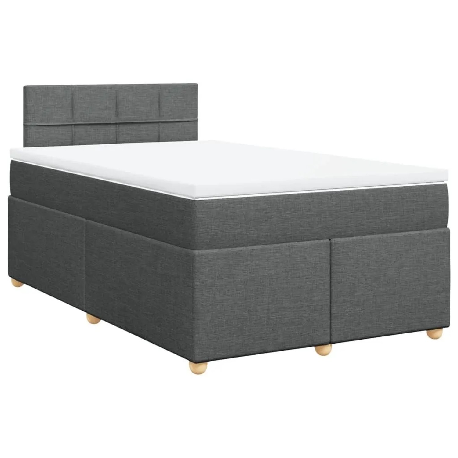 vidaXL Boxspringbett mit Matratze Dunkelgrau 120x190 cm Stoff 3288920 günstig online kaufen