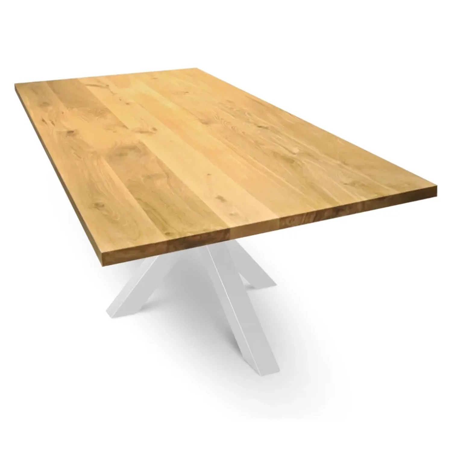 DELUKE Massivholzplatte Eiche ERIK 180x85cm Tischplatte Rechteckig Holzplatte Arbeitsplatte aus Massivholz