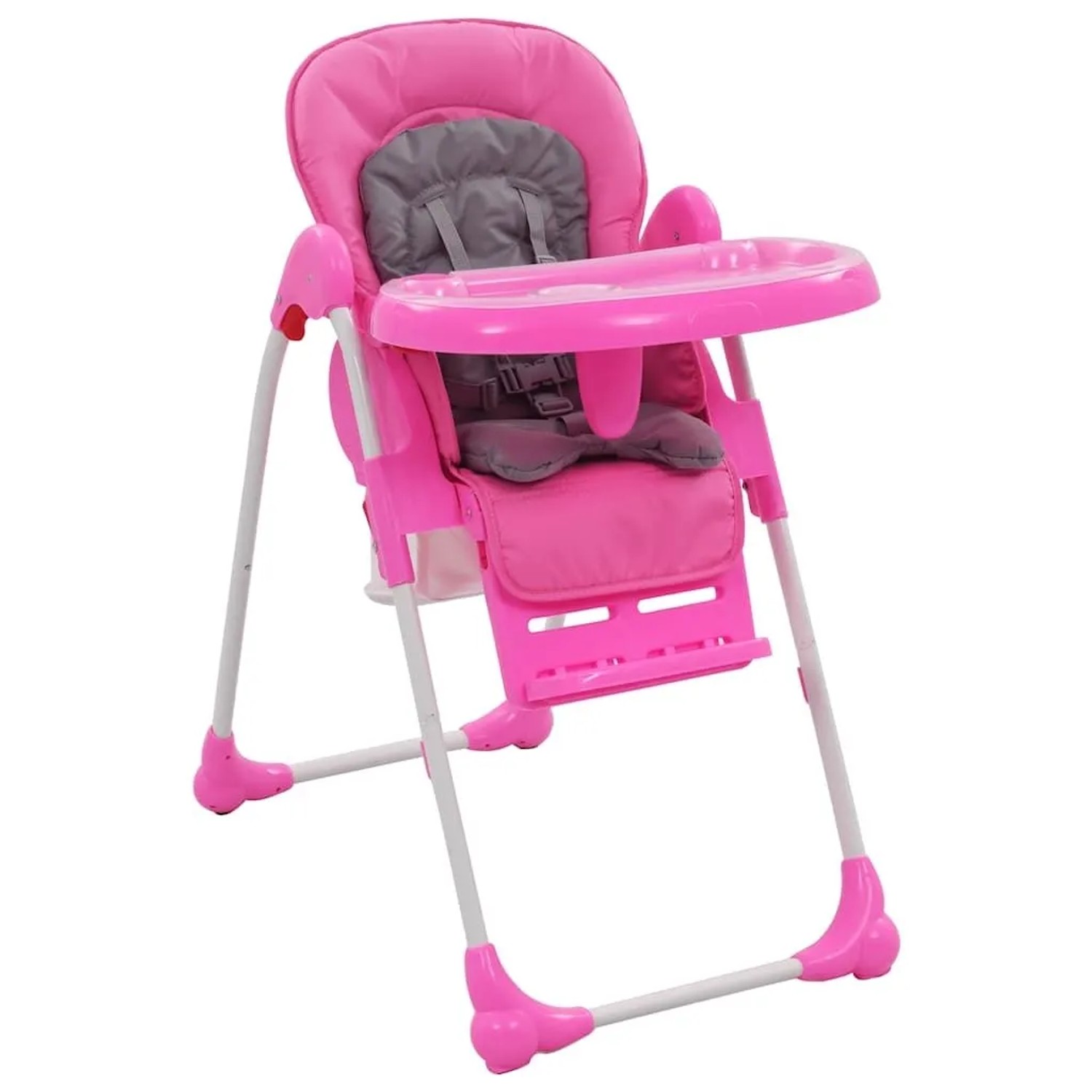vidaXL Baby-Hochstuhl Rosa und Grau 10186