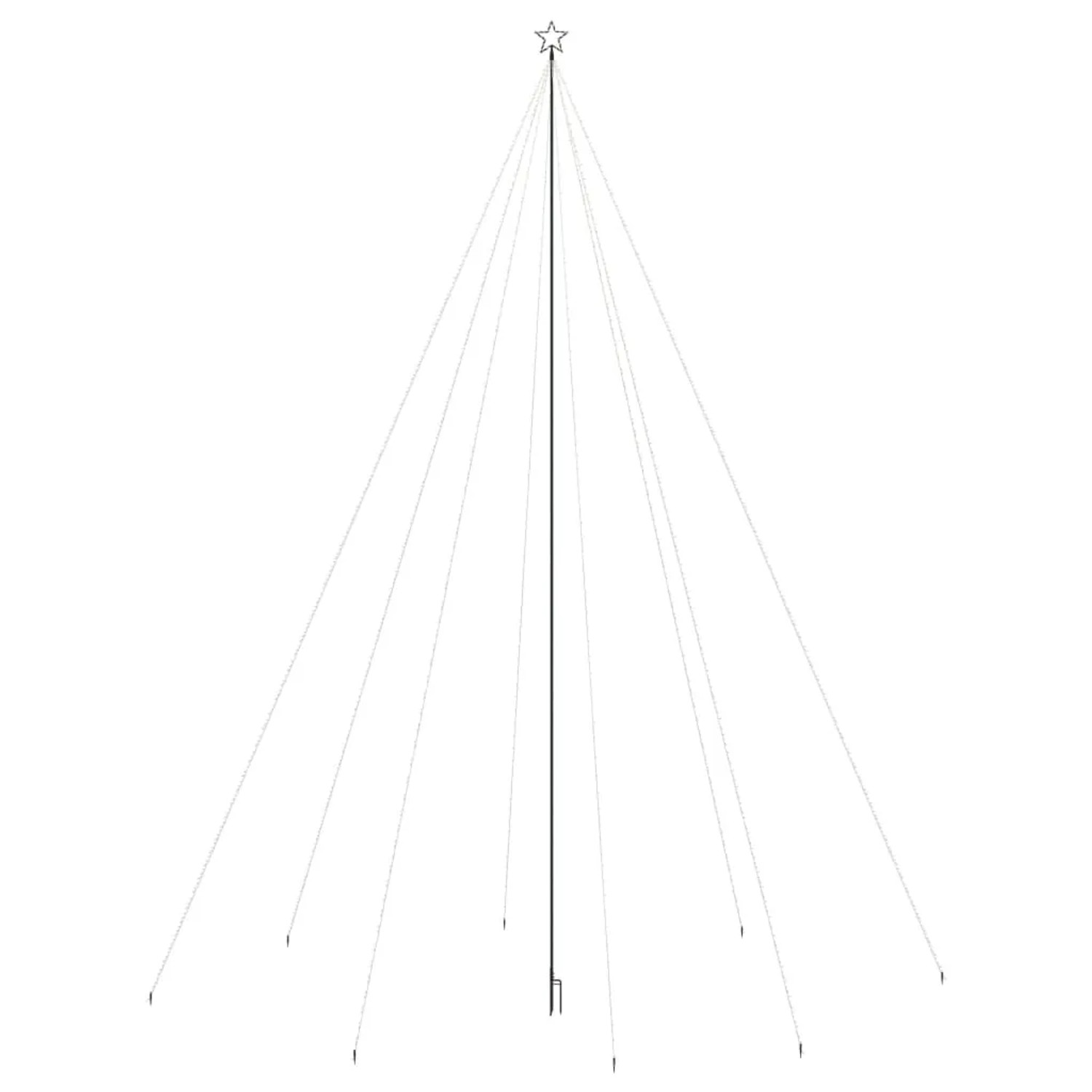 vidaXL Weihnachtsbaum-Lichterkette Indoor Outdoor 1300 LED Kaltweiß 8m