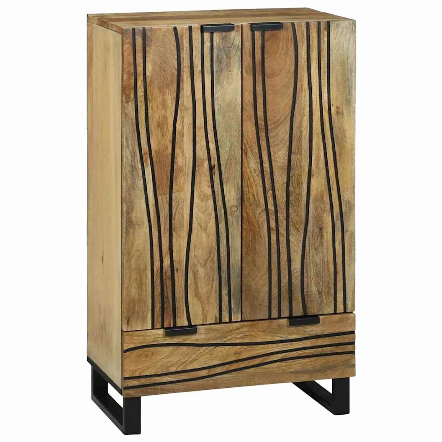 vidaXL Highboard Braun 60 x 33 x 100 cm massives Mangoholz 4017966 günstig online kaufen