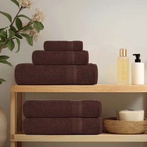 vidaXL Waschhandtücher 4-Tlg FROGN Braun 30x30 cm 100% Baumwolle 136753