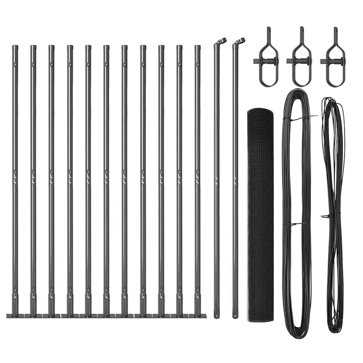 vidaXL Zaunpfosten Grau 25 x 1 m 25 x 25 mm Masche Stahl 3352556 günstig online kaufen