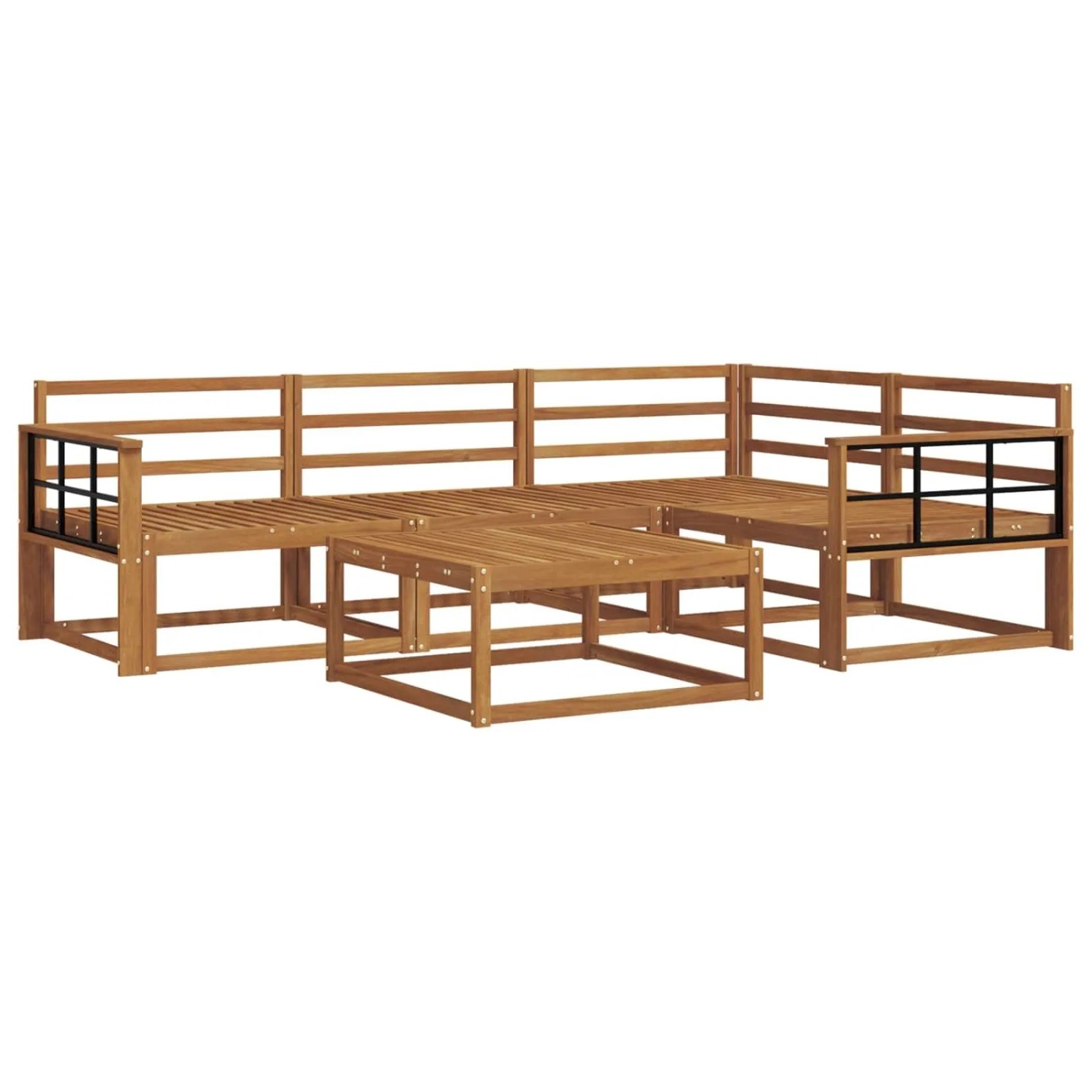 vidaXL Outdoor-Sofagarnitur 5-Tlg Natur Massivholz Akazie 3367552