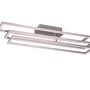 Moderne LED-Deckenleuchte Corso, 1-flammig, Nickel matt, mit rechteckigem Design.