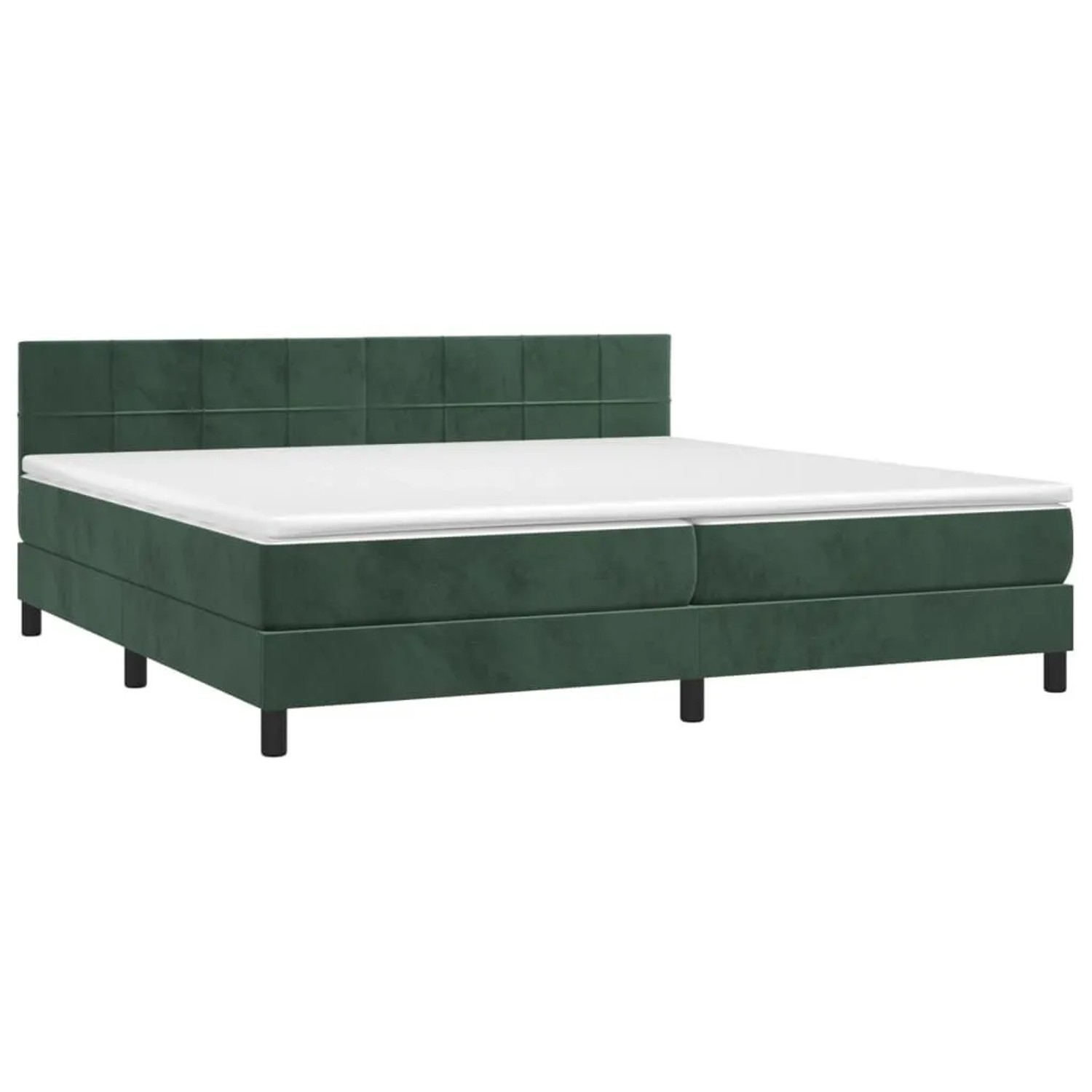 vidaXL Boxspringbett mit Matratze Dunkelgrün 200x200 cm Samt 3141326 günstig online kaufen