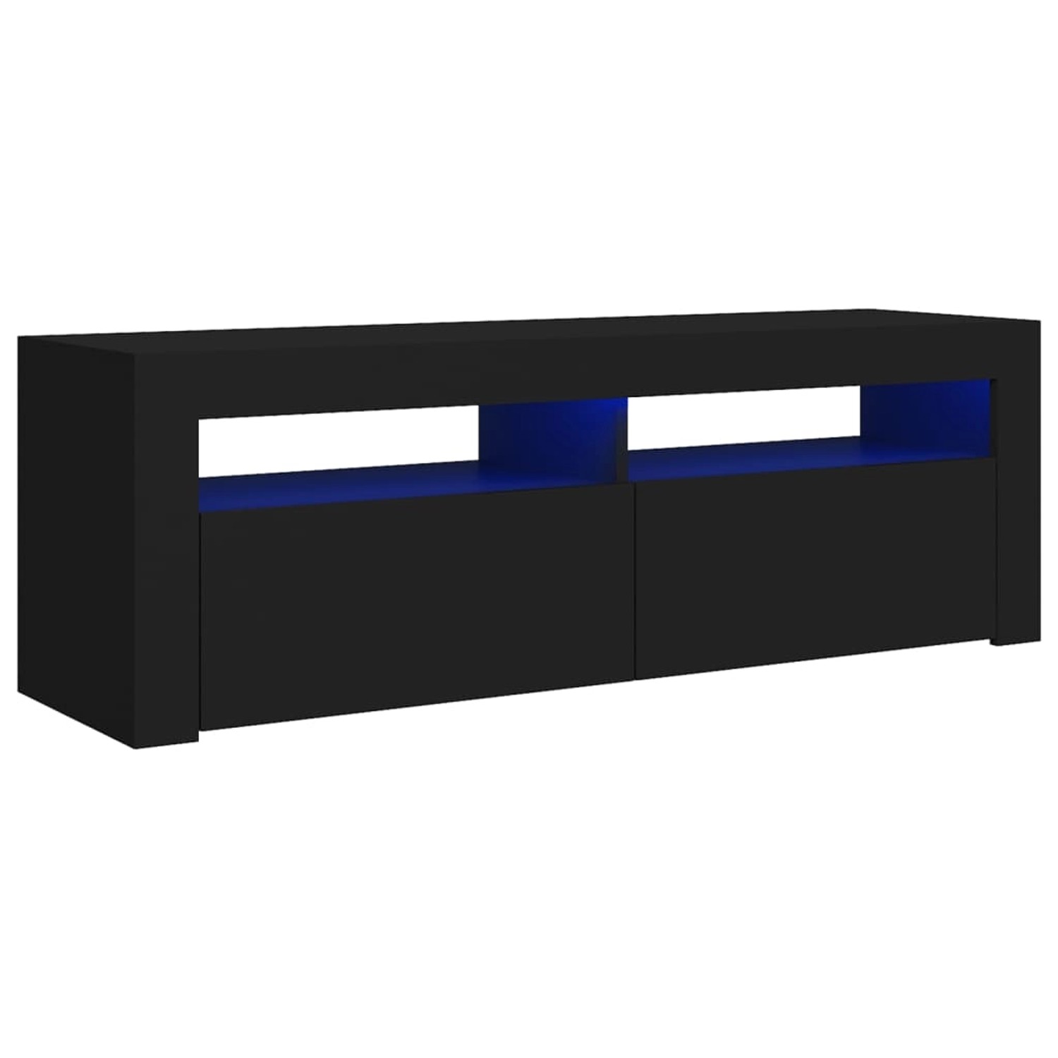 Tv-schrank Mit Led-leuchten Schwarz 120x35x40 Cm günstig online kaufen