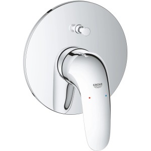 Grohe Eurostyle Wannenbatterie, Einhandmischer in Chrom mit runder Wandrosette.