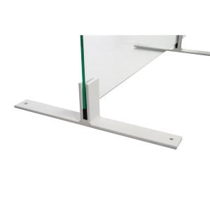 Abstands-Set für Thekenhalter, 8x25 mm, Kunststoff schwarz, zur Erhöhung von Hygieneschutz.