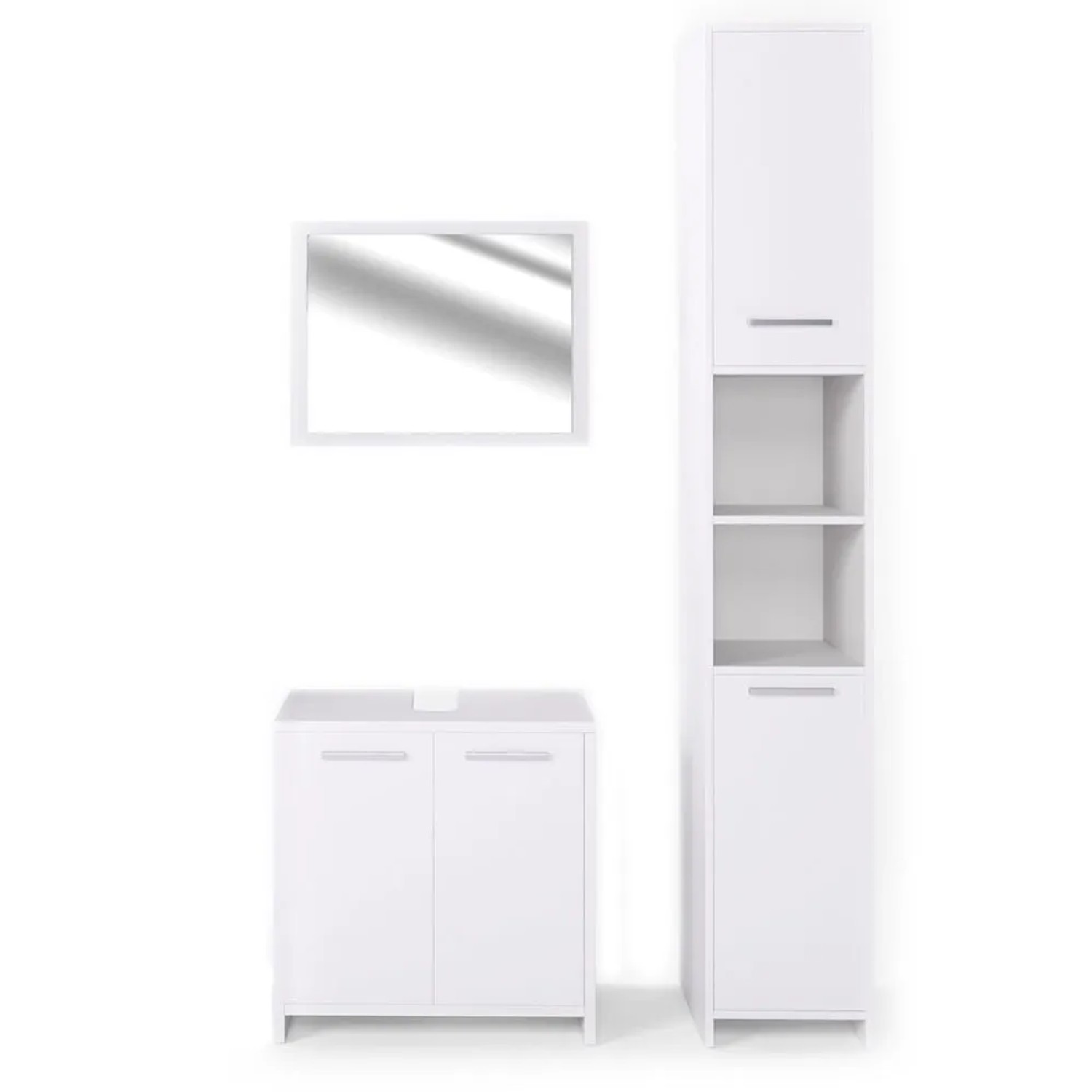 Vicco Badmöbel-Set Kiko Weiß 60 x 60 3-teilig