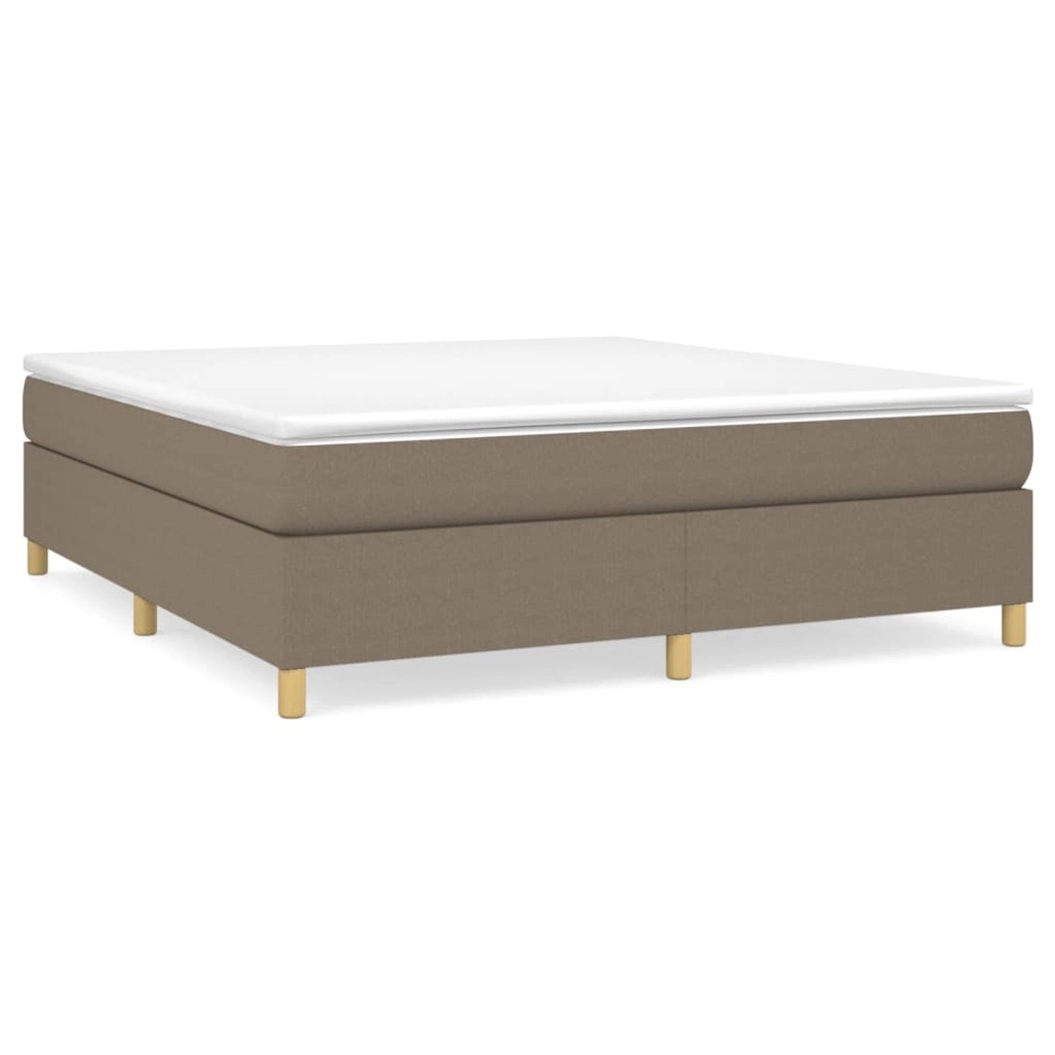 vidaXL Boxspringbett mit Matratze Taupe 180x200 cm Stoff 3144542 günstig online kaufen