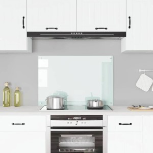 vidaXL Küchenrückwand Weiß 90x60 cm Hartglas 249459