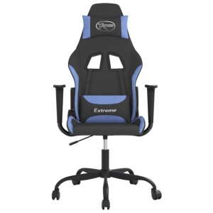 vidaXL Gaming-Stuhl mit Massagefunktion Schwarz und Blau Stoff 345476