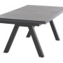 Ausziehbarer Gartentisch Ferrostone von Siena Garden, 100x260 cm, mit Aluminiumgestell und HPL-Tischplatte.