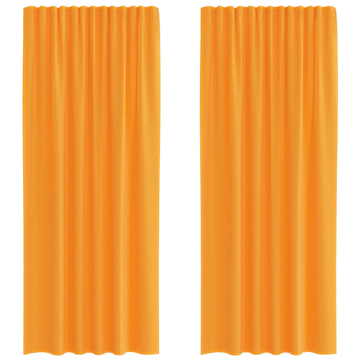 vidaXL Voile Vorhänge mit Stangentaschen 2 Stk Orange 4102193 günstig online kaufen