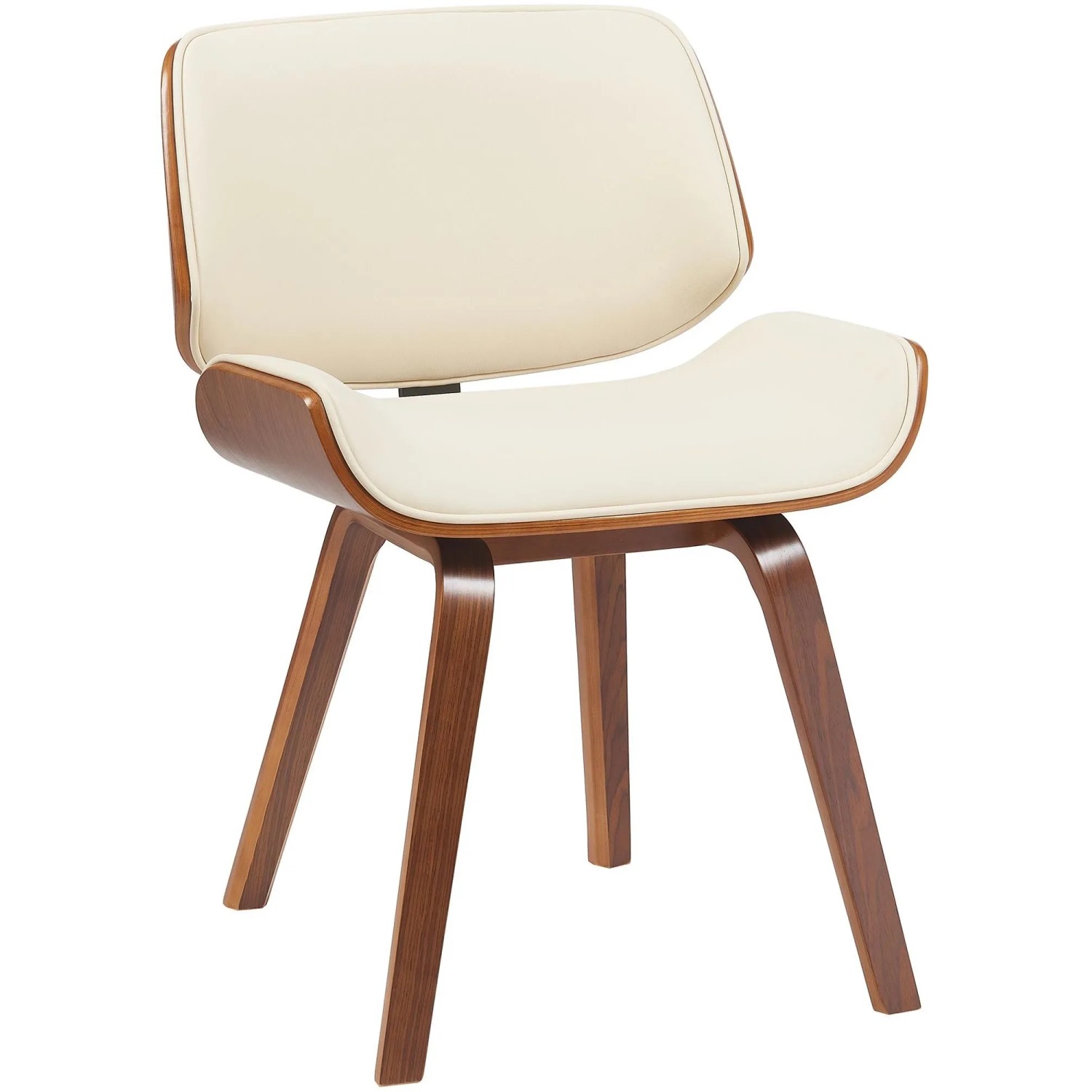 CLP Esszimmerstuhl Beverley Kunstleder Walnuss/Creme