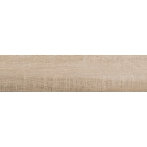 Matte, glasierte Feinsteinzeug Bodenfliese in Walnuss-Optik, 60x15 cm.