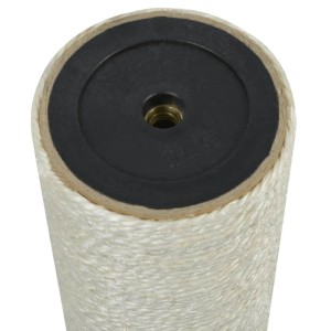 Detailansicht: Beige vidaXL Katzen-Kratzbaum, Sisal, 8x45 cm.