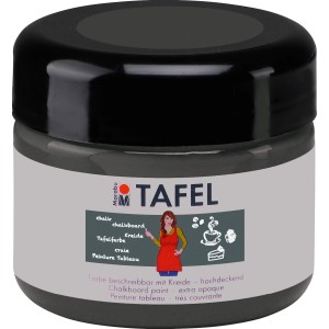 Marabu Tafelfarbe Graphit, 225ml, deckende Acrylfarbe für individuelle Tafelflächen.