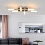 Moderne, 6-flammige LED Deckenlampe Patrik in Chrom, spritzwassergeschützt für Bad-Beleuchtung.
