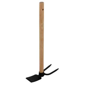 Galaflor Doppelhacke aus Stahl mit Holzstiel
