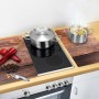 2er-Set Glasabdeckplatten "Pepper" für Glaskeramik-Kochfelder mit Chili-Motiv als Spritzschutz.