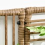 Outsunny Blumenkasten mit Spalier PE-Rattan Stahl 103L x 103B x 29H cm Sand_8