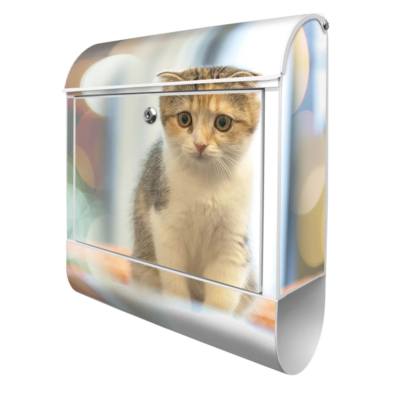 Banjado Design Briefkasten Weiß Pulverbeschichtet 39x47x14cm 2 Schlüssel Mi günstig online kaufen