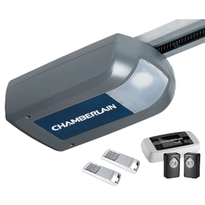 Chamberlain Garagentorantrieb ML810EV-Smart mit Fernbedienungen und Smartphone-Bedienung.