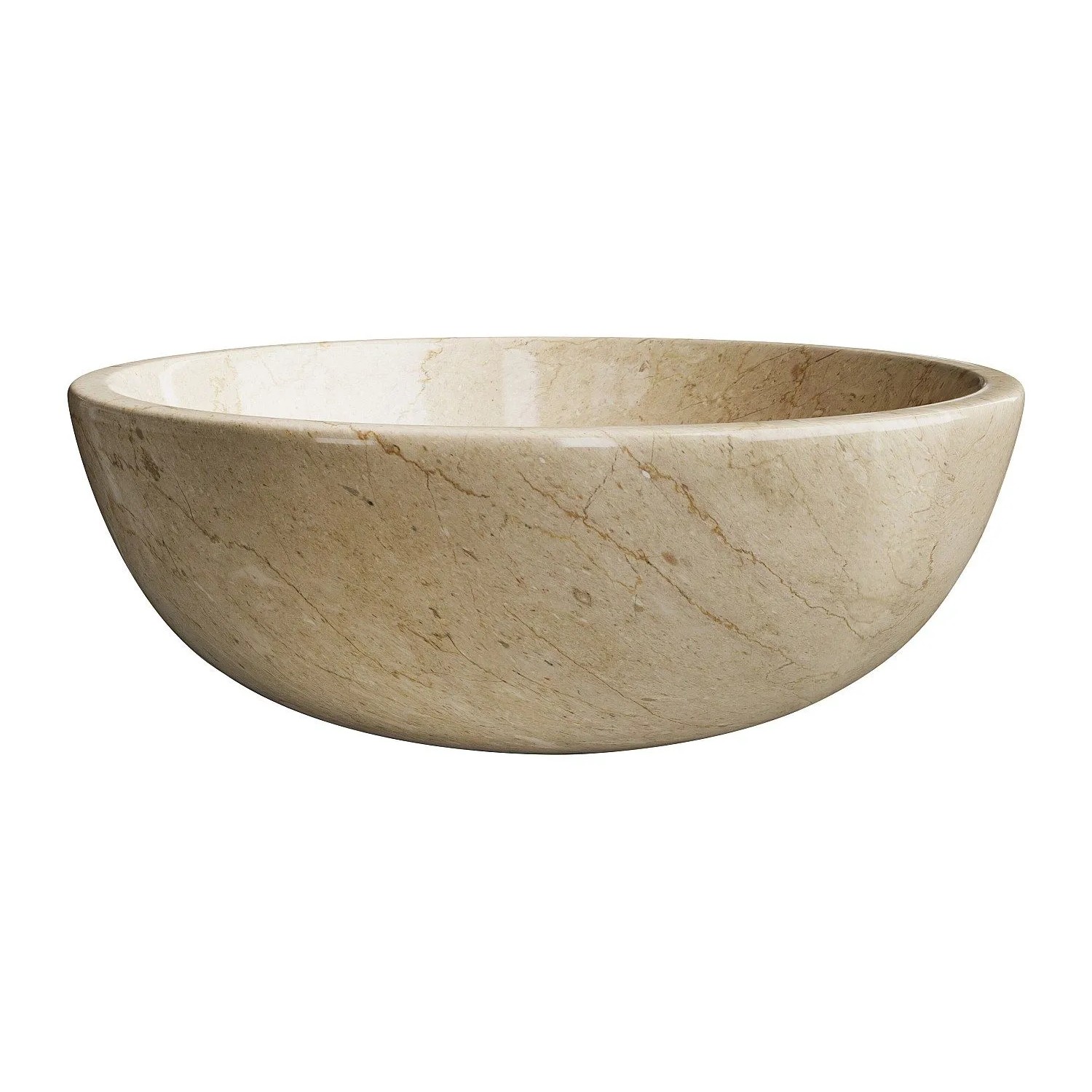 Vente-unique Aufsatzwaschbecken Lavino Cremefarben 40 cm