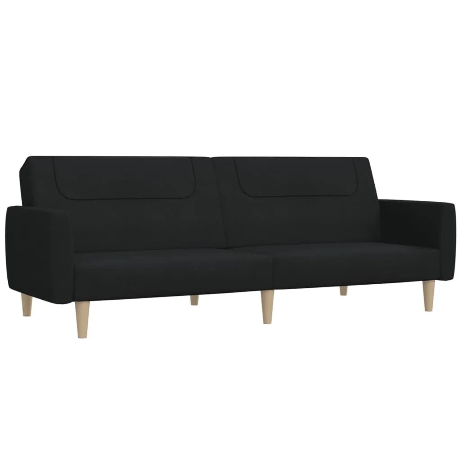 vidaXL Schlafsofa 2-Sitzer Schwarz Stoff 375786 günstig online kaufen