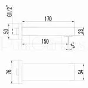 Technische Zeichnung der PaulGurkes Waschtischarmatur, ovale Unterputz Waschtischbatterie mit Maßen.