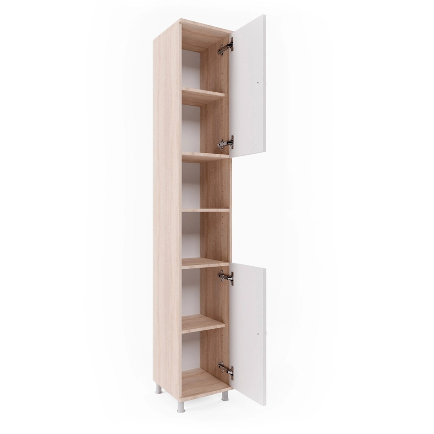 Thumbnail - Vicco Badschrank Fynn Weiß/Sonoma/Sonoma 30 x 190 cm