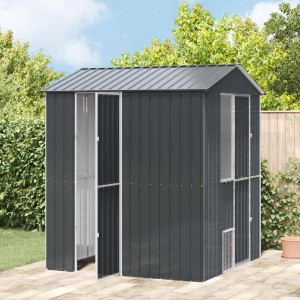 vidaXL Vogelkäfig Anthrazit 215 x 210 x 247 cm Verzinkter Stahl 3325151
