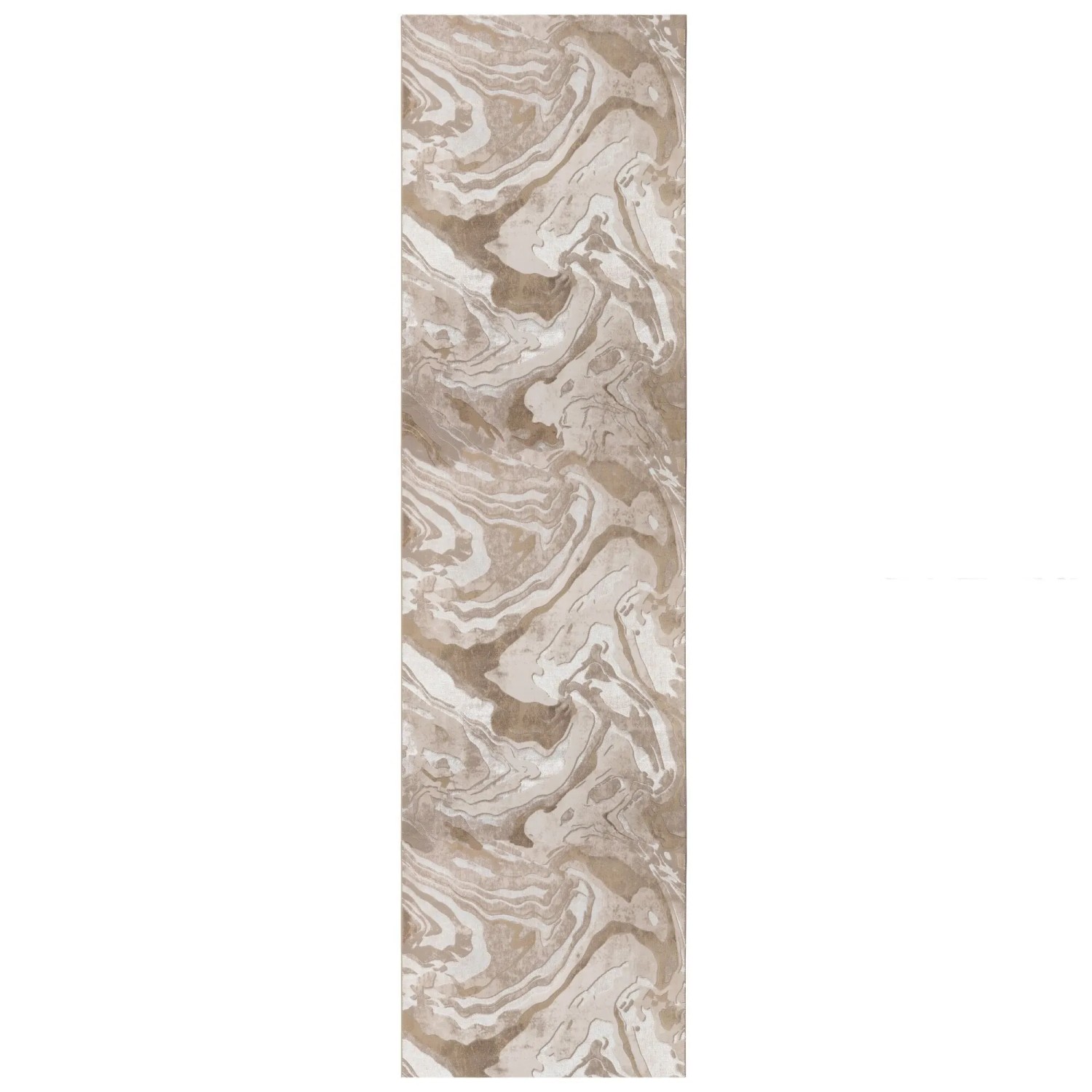 Flair Rugs Kurzflorteppich Marbled 80 cm x 300 cm Natural