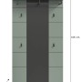 Inn.Furn Garderobenpaneel Cooper in Salbei/Grau, 80x141cm, mit Hutablage, Kleiderstange und Haken.