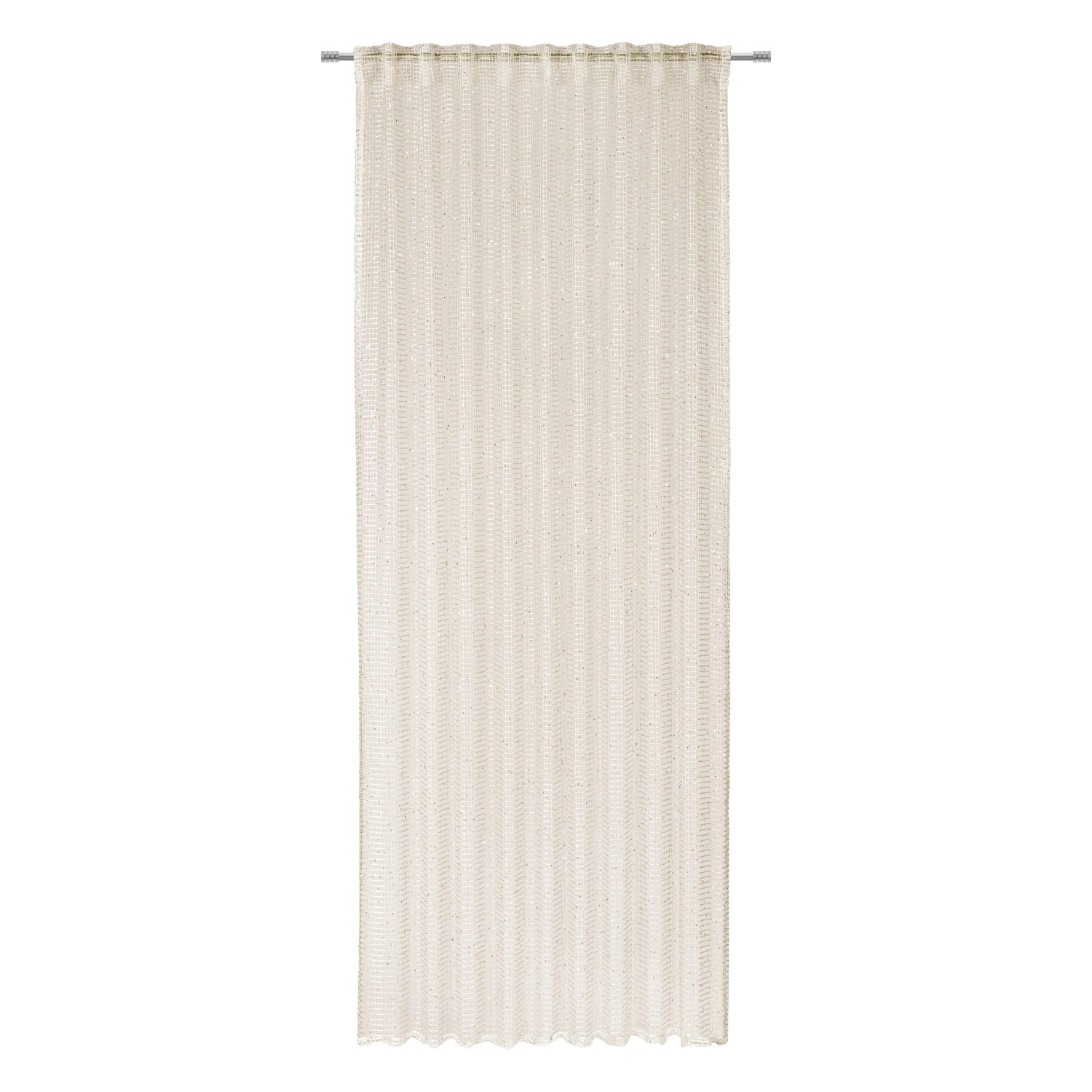Mömax Fertigvorhang Sparkle Champagner/Beige ca. 140x245cm