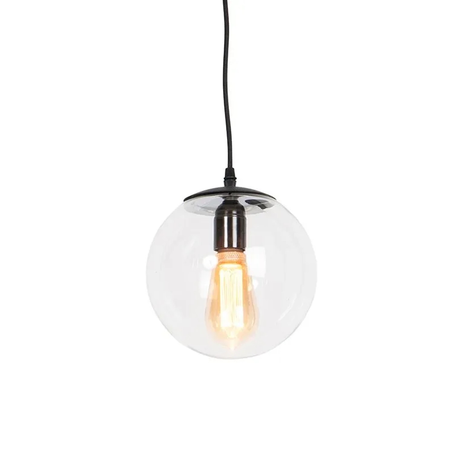 QAZQA Moderne Hängelampe Transparent 20 cm Pallon
