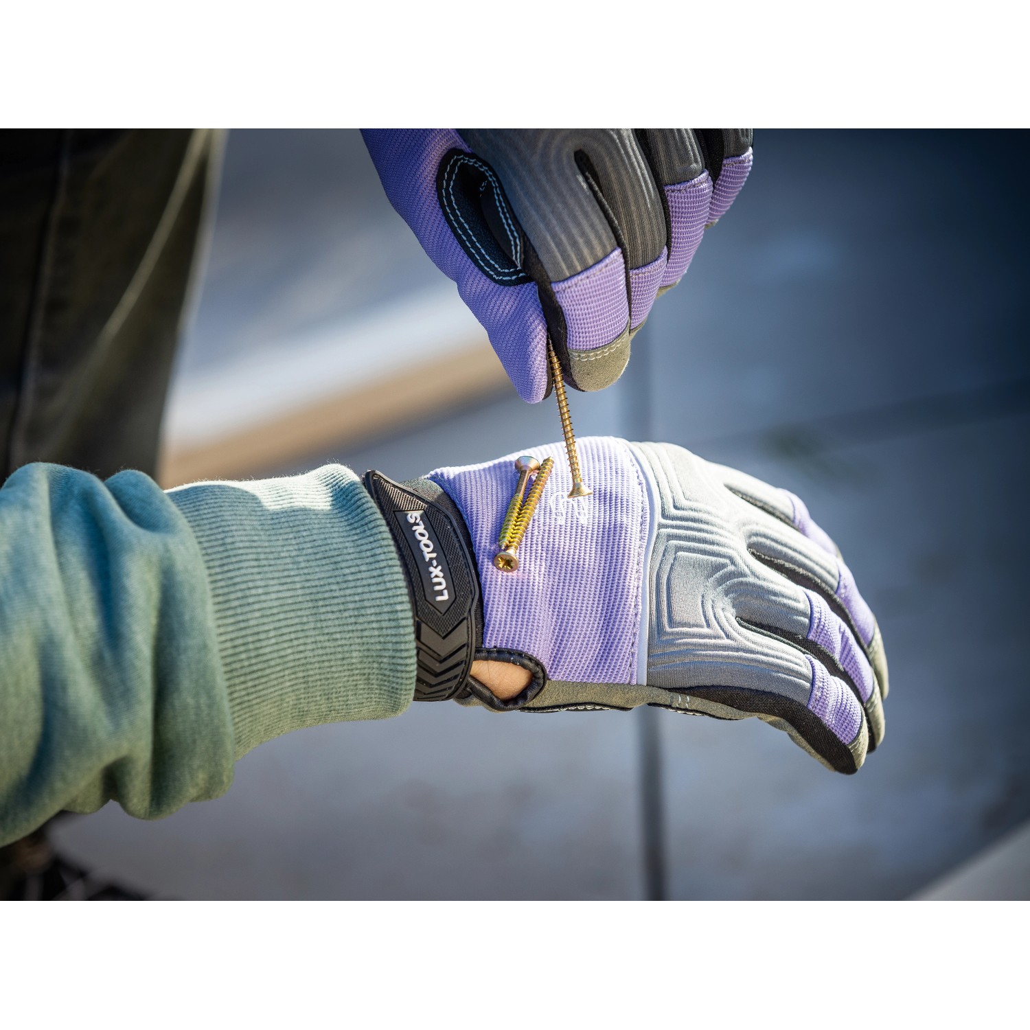 LUX Arbeitshandschuh Ladies Strong Protect Gr. 8 mit Magnet hält Schrauben.