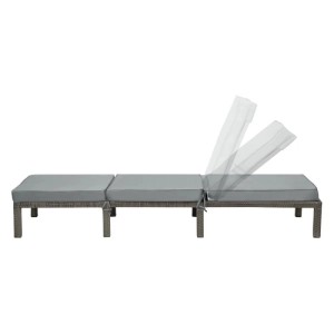 Svita Peach Gartenliege mit Polster Klappbar Polyrattan Grau