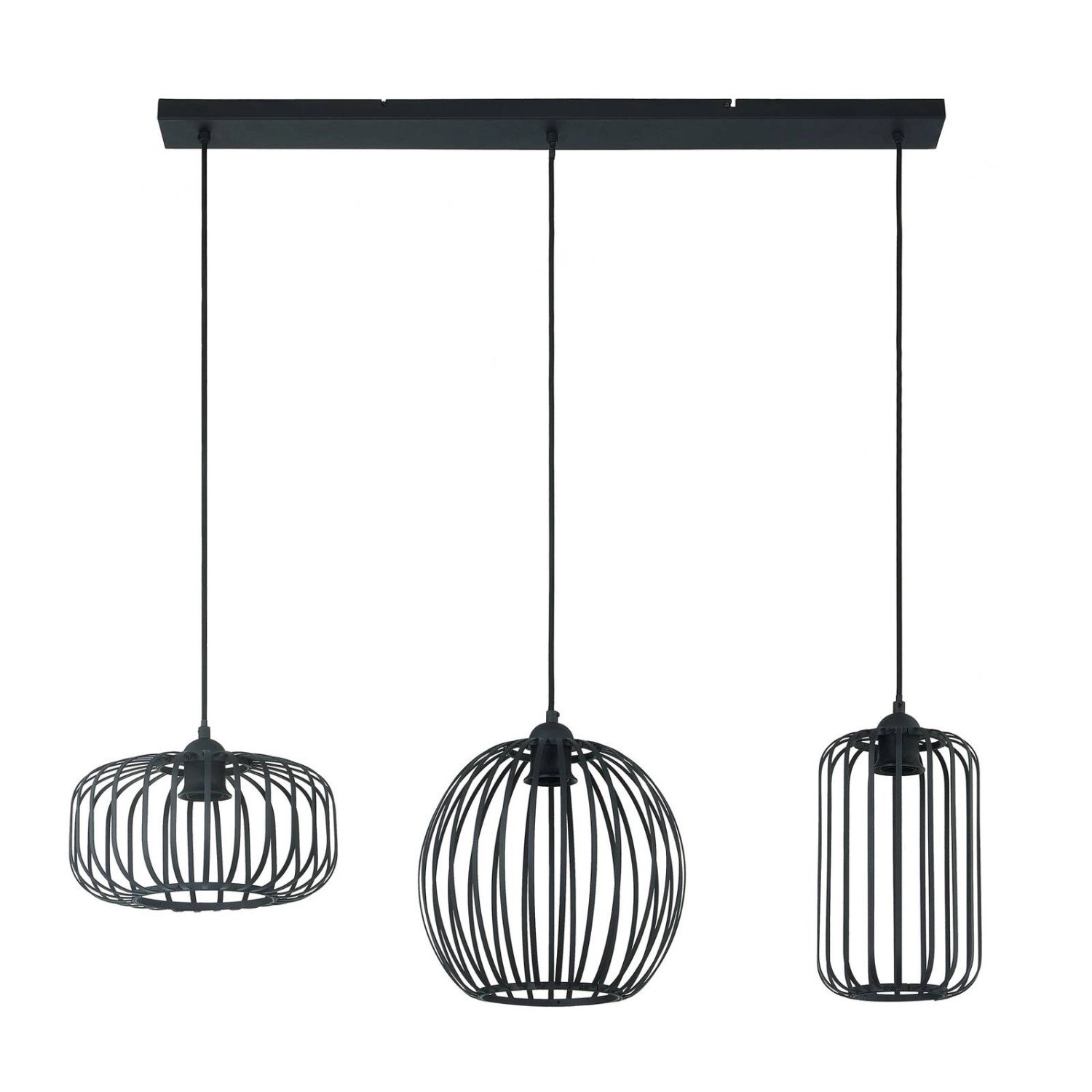 Lindby Pendelleuchte Krish 10010595 Retro Vintage Antik in Schwarz aus Meta günstig online kaufen