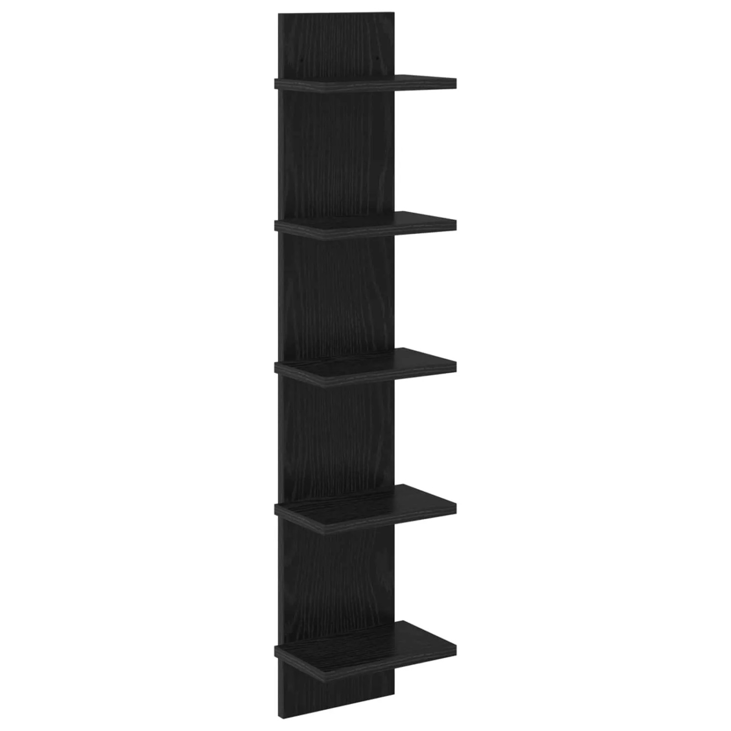 vidaXL Wandregal Schwarz Eichen-Optik 22 x 15 x 100 cm Holzwerkstoff 8012422