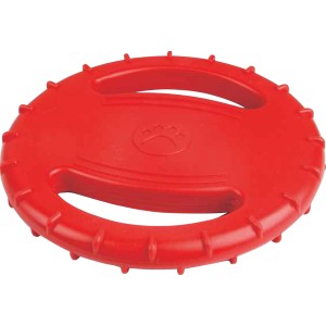 Rote Hunde-Frisbee/Wurfscheibe, 20 cm Durchmesser, robust und schwimmfähig.
