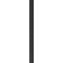 Weiße Außenstehleuchte Verna, 150 cm hoch, mit schwarzem Fuß für Garten und Balkon.