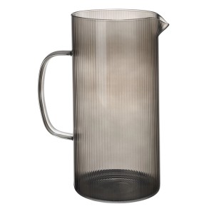 Schöner Wohnen Glaskaraffe Karina, 1,7 l, Rauchgrau. Elegante Karaffe für Küche und Tisch.