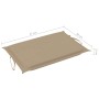 Beige Auflage (47x30x3 cm) für vidaXL Sonnenliege aus Akazienholz.