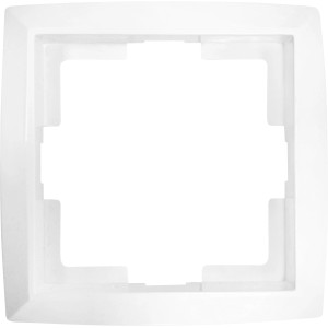 Weißer 1-fach Abdeckrahmen Annica für Schalter und Steckdosen.
