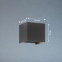 Eckige, schwarze LED-Wandleuchte Wall von Fischer & Honsel, 2x3W, 540lm. Moderne Wandlampe für Innen und Bad.