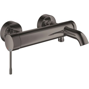 Grohe Essence Einhand-Wannenbatterie in Hard Graphite für die Wandmontage.