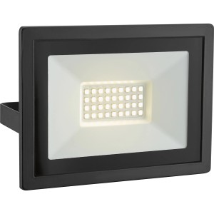 Schwarzer LED-Außenstrahler FL 14W aus Aluminium für Garten, Terrasse & Einfahrt.